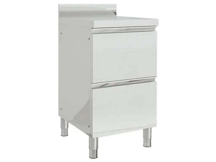 Prix bas - Plan de Travail-Armoire de cuisine commerciale avec 2 tiroirs Acier inoxydable （635729637380)