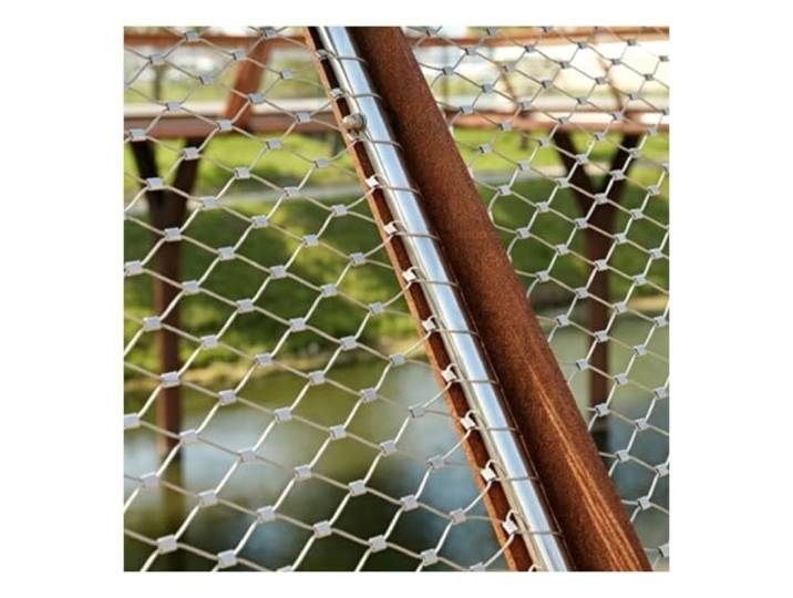 Hynbdes 304 Edelstahl-Seilnetz, Absturzsicherung, Treppe Zaun, Flexibel Multifunktionales Garten-Metallnetz, Flexibles Seil Netz, für Balkone, Bauernhof, Zoos und Zäune, 3cm/2mm 0.6×15m
