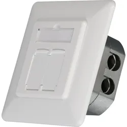 TTL 162202HSW - Unterputzdose, Cat.6a, 2-Port, geschirmt, horizontal, signalweiß