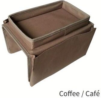 Inspire Select Sofa Armrest Organizer Storage Bag Convenient Side Pocket Holder For Remote Controls, Magazines & Recliner Sofas coffee