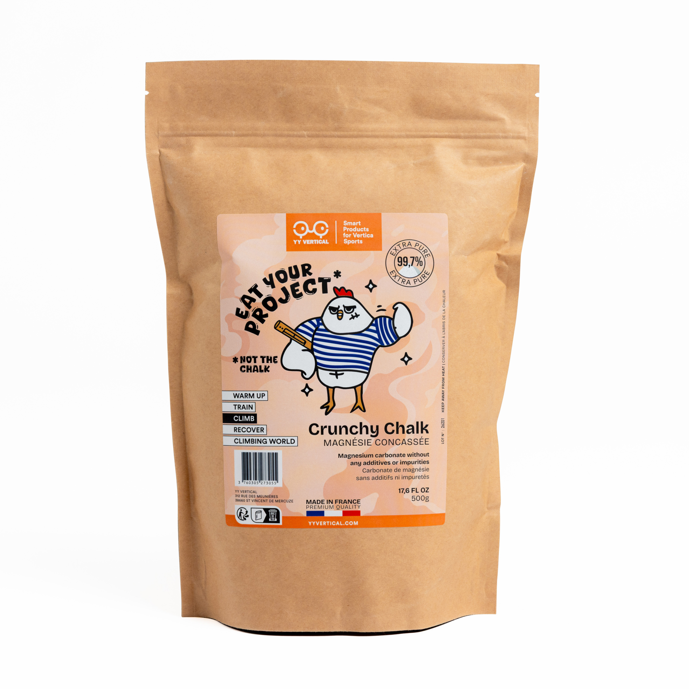 YY Vertical Crunchy Chalk Chalk beige Größe 500g Bouldern | Sportklettern