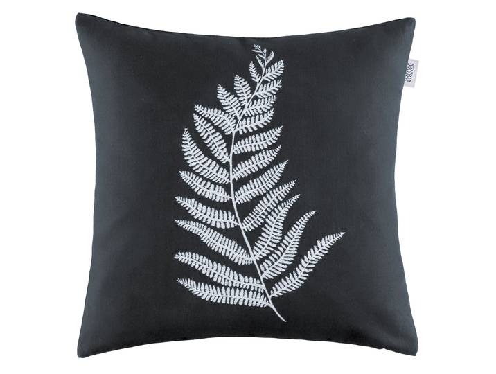 Dekokissen Viva , schwarz, B:45cm L:45cm, Obermaterial: 92% Baumwolle, 8% Polyester, SCHÖNER WOHNEN-KOLLEKTION, Dekokissen_Sitzkissen_Kissenhüllen, Dekokissen, im Naturlook