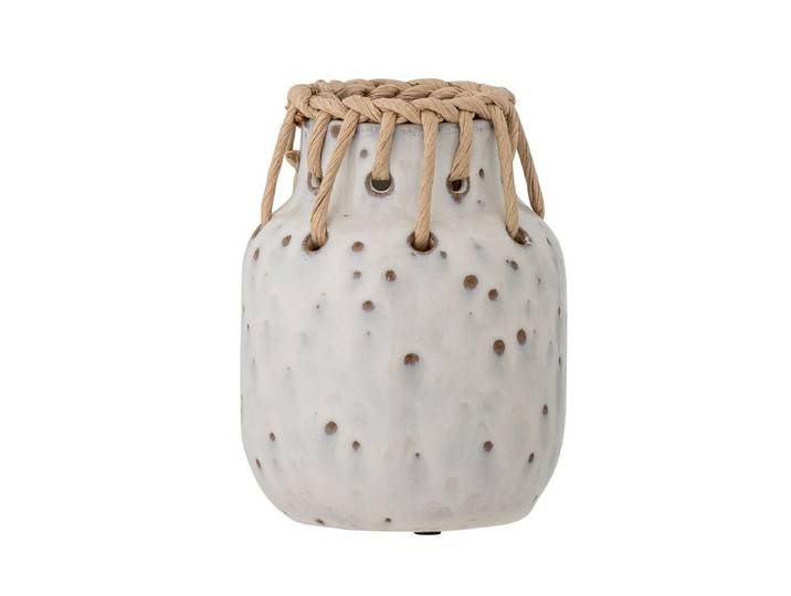 Vase Luna - Weiß, aus Keramik - Weiß - Luxusbetten24
