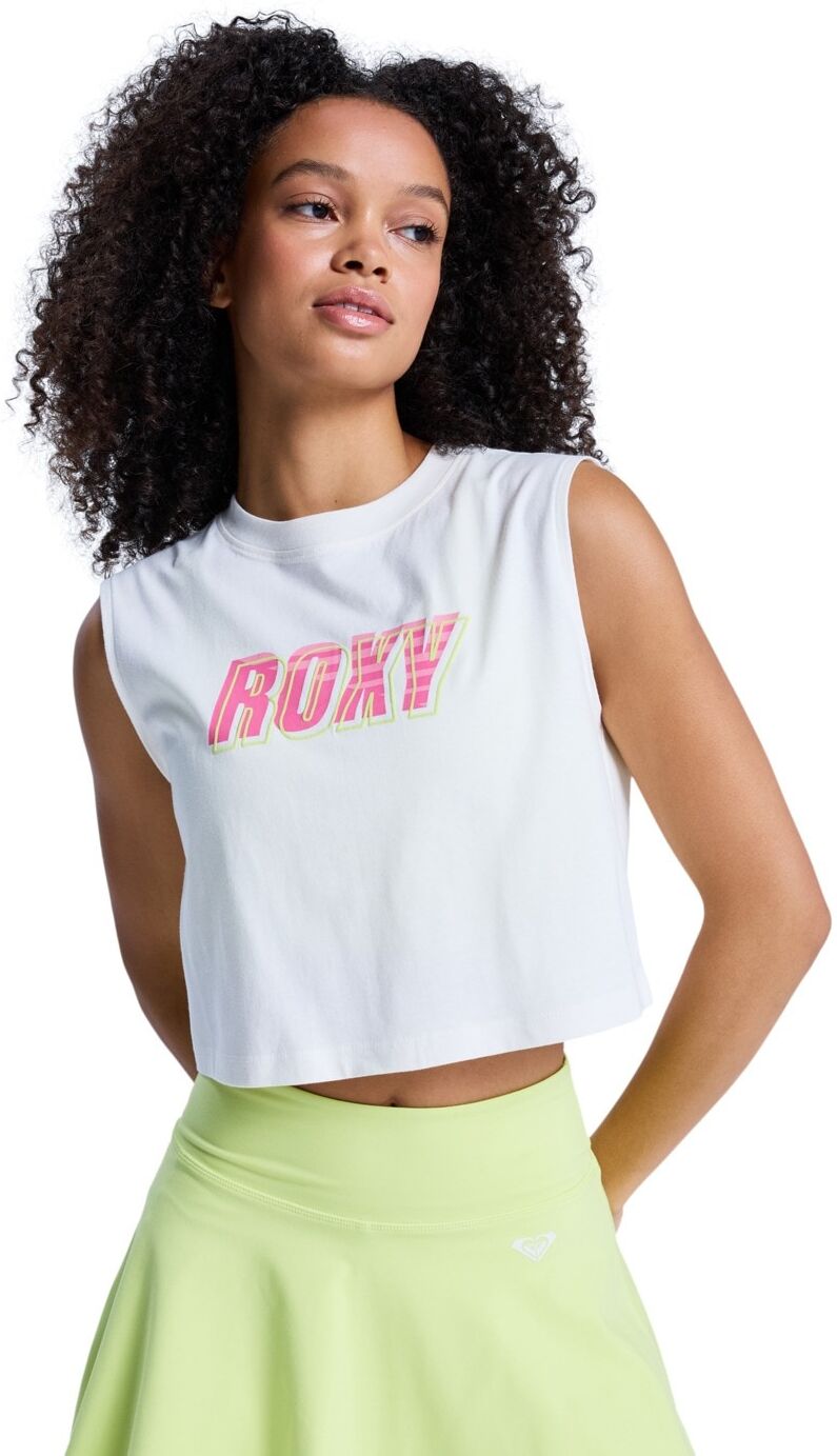 Shirttop ROXY "Essential Energy", Damen, Gr. L, weiss (coconut milk), Obermaterial: 100% Baumwolle., Tops Shirttop coconut milk L