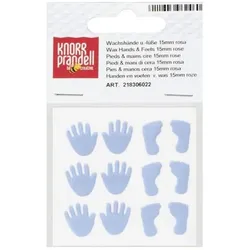 6x Knorr Prandell, Modelliermasse, Wachsmotiv "Hände und Füsse"