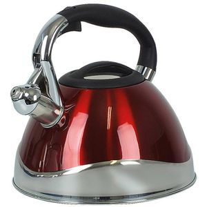 Kela Wasserkessel 11658 Varus, rot, aus Edelstahl, Füllvolumen 3 Liter