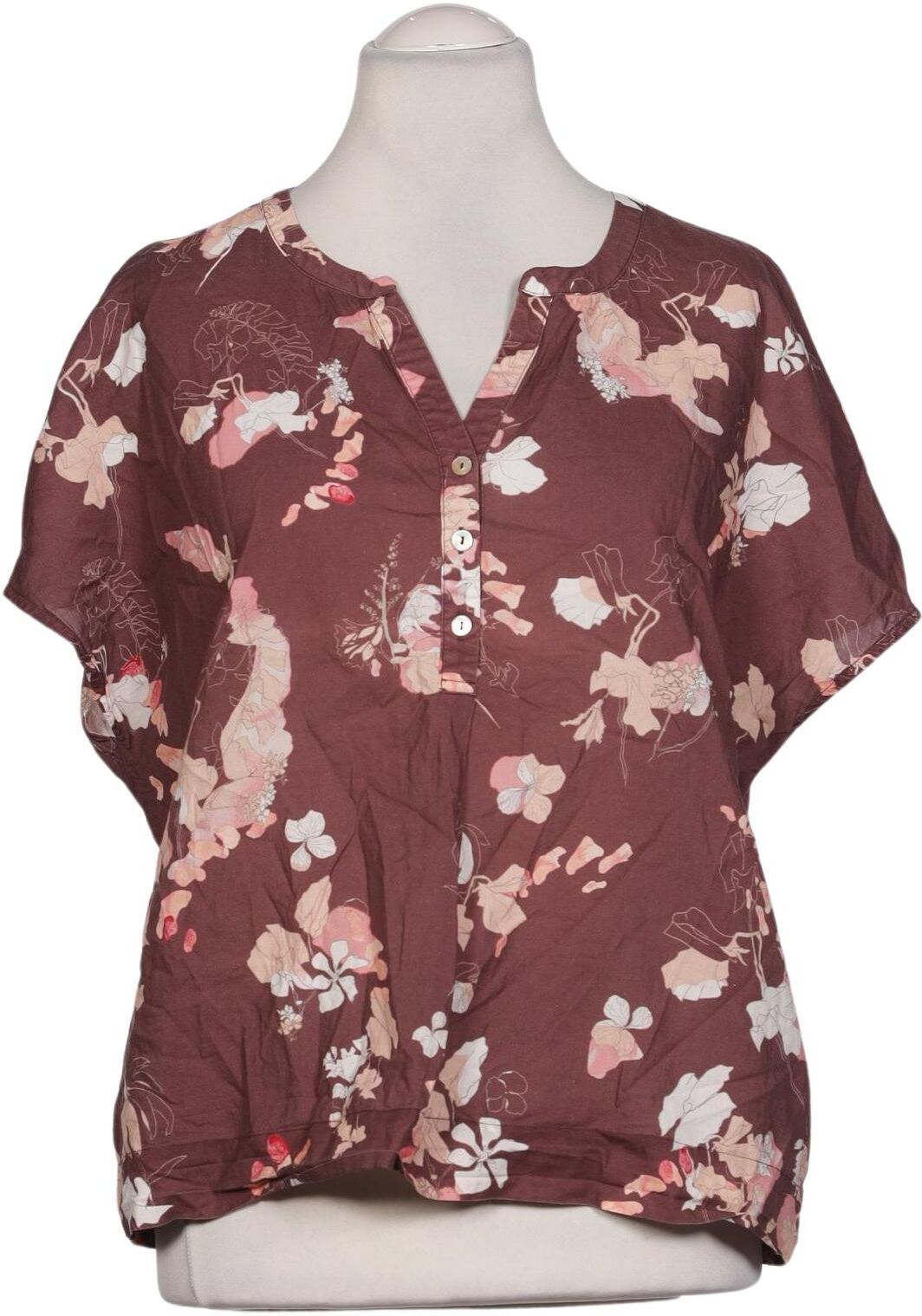 Grüne Erde Damen Bluse, Braun, Gr. EU 42, Baumwolle - Second Hand