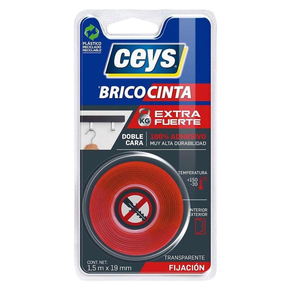 Marioinex Ceys Doppelseitiges Klebeband 1,5 M Durchsichtig (19 mm) (45272033)
