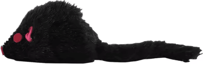 Inspire Curations SqueakyMouse Plush Interactive Cat Toy black