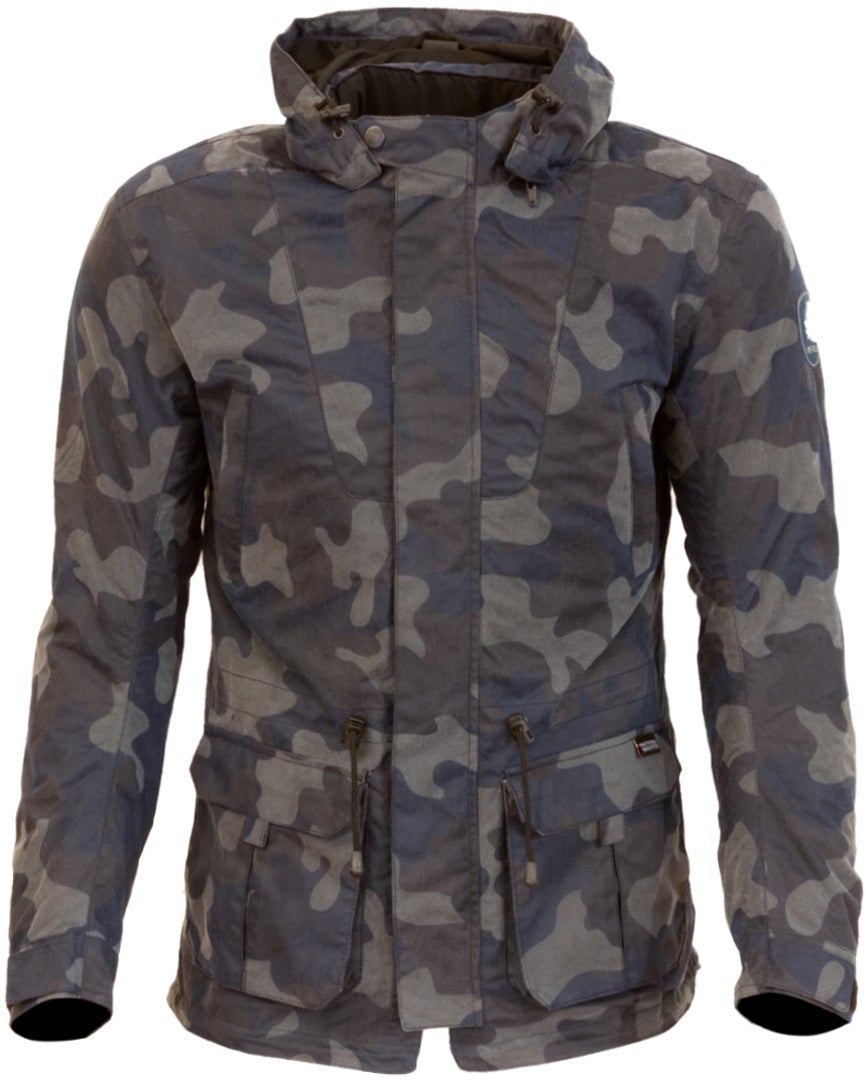 Merlin Belmot Camo Motorrad Wachsjacke MWP102-BLUE-MED