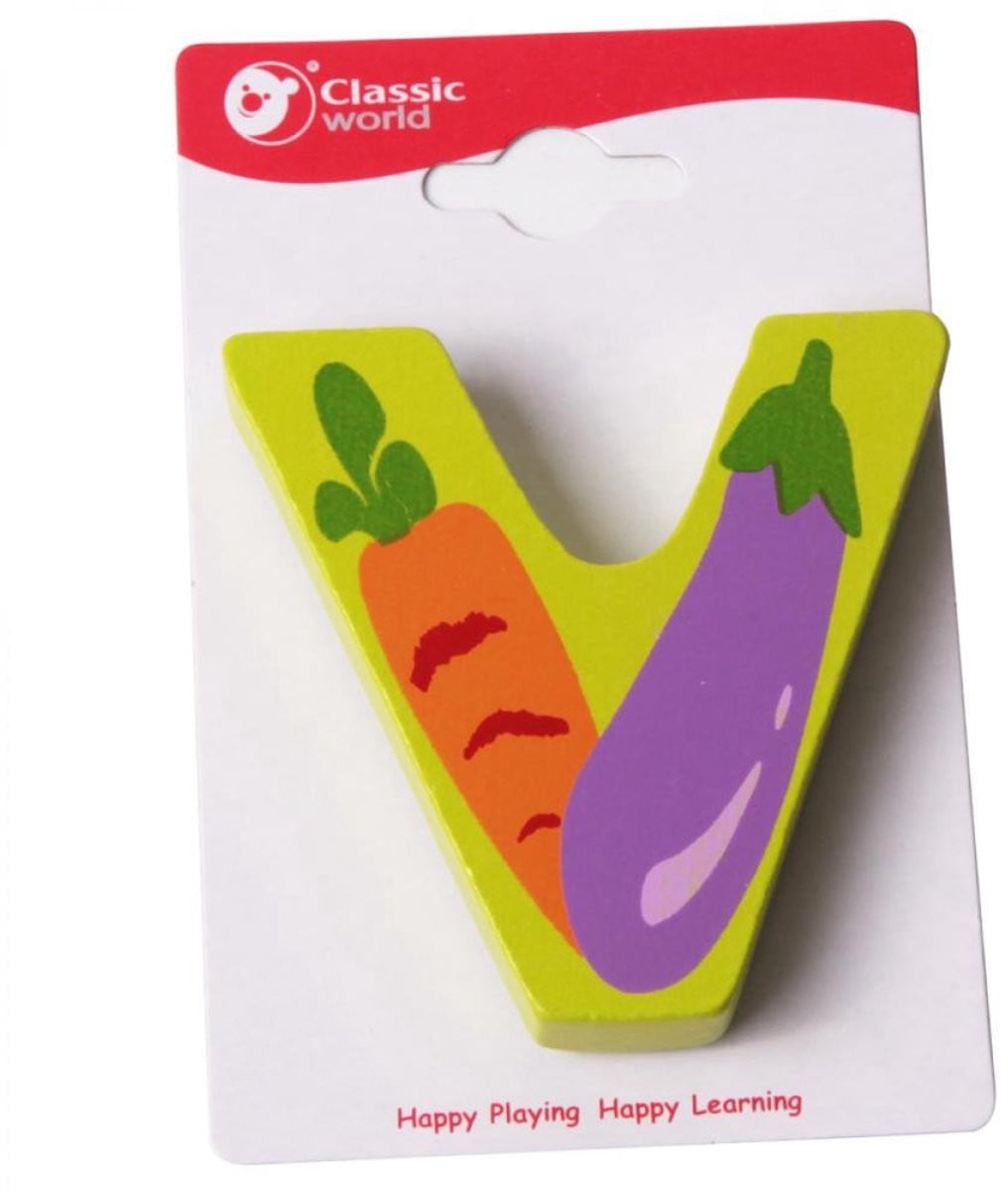 Classic World houten letter V