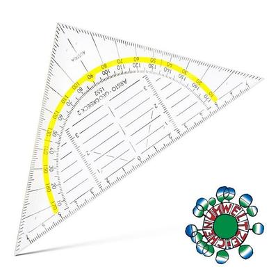 ARISTO Geodreieck 16 cm mit Facette und Tuschenoppen