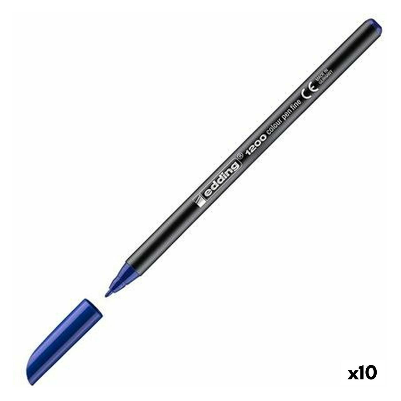 Edding 10 1200 Filzstifte blau (10x) (4-1200003)