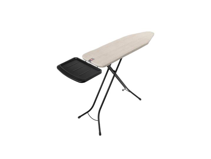 Bügelbrett BRABANTIA Bügeltisch B, 124 x 38 cm, Dst-Ablage Solide , beige (denim grau), B:46,2cm T:70cm, Bügelbretter, Bügelbrett, Fairtrade-zertifiziert