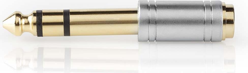 Nedis CAGC23930ME Zilverkleurige adapter 6,35 mm x 6,35 mm