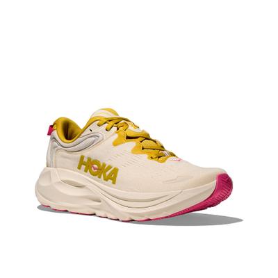 Laufschuh HOKA ONE ONE "GAVIOTA 6", Damen, Gr. 41, birch, gelb gold, Synthetik, Textil, Schuhe Laufschuh, für Überpronation, atmungsaktives Obermaterial