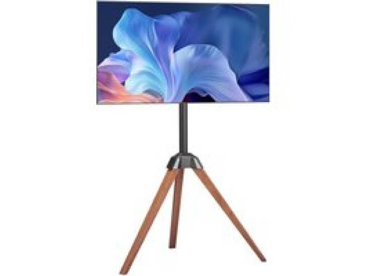 VEVOR TV-Ständer mit Stativ-Staffelei für 1016-1651 mm flach & Curved-TVs bis zu 45 kg, 18° Links-Rechts-Drehung, tragbarer Fernsehständer mit Beinen aus Holz für Schlafzimmer Wohnzimmer Studio