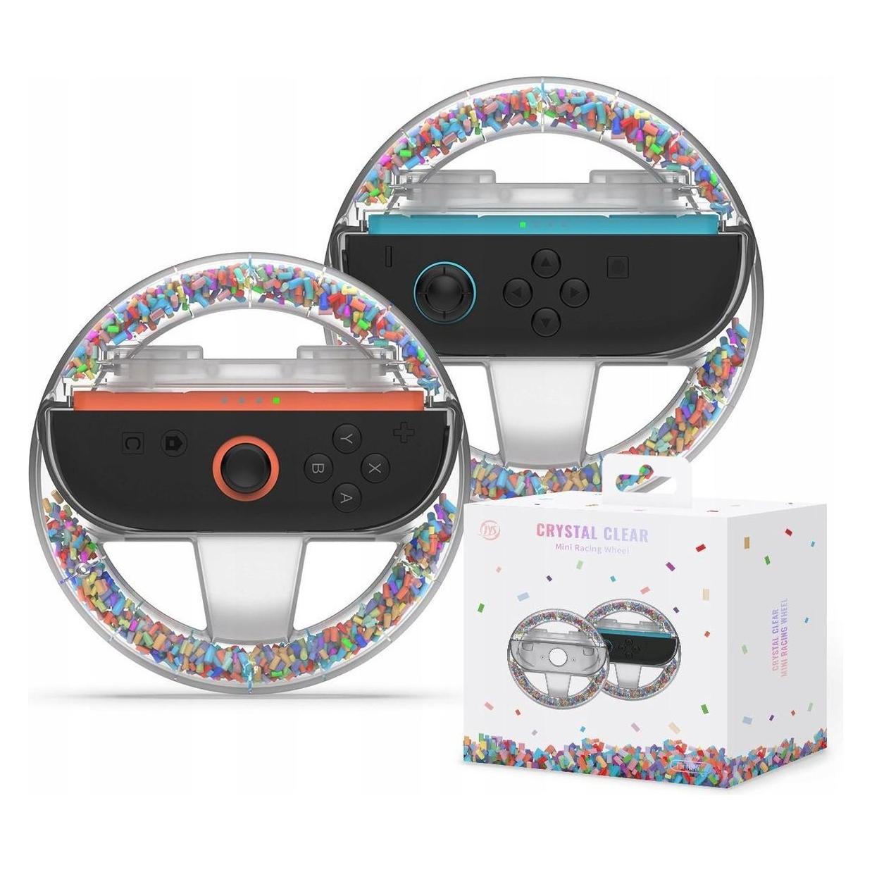 JYS 2x Joy-Con-Lenkrad für Nintendo Switch 2 / Farbe: Crystal Clear / / Jys-ns2290-v2 (DSi XL) (72489878)