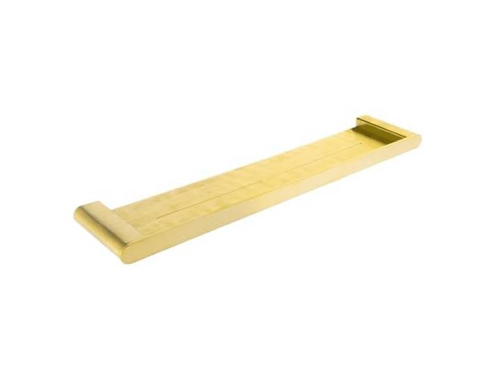 PADGCNOR Wandregal Holz Chromglasregal mit Bar Wandhalterung aus Edelstahl for Badezimmer-Toilettenartikel.