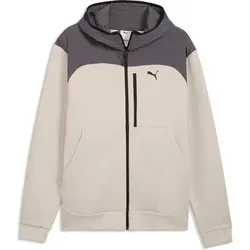 Puma Herren Freizeit / Mode Sommer GJ Kapuzensweats Kapuzensweats lg.Arm He/Uni PUMATECH Material Mix Full-Zip Hoodie DK, Größe L in beige beige