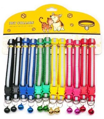 Uplift Picks Twelve Piece Adjustable Nylon Pet Collar Set With Bell For Cats Dogs And Puppies k