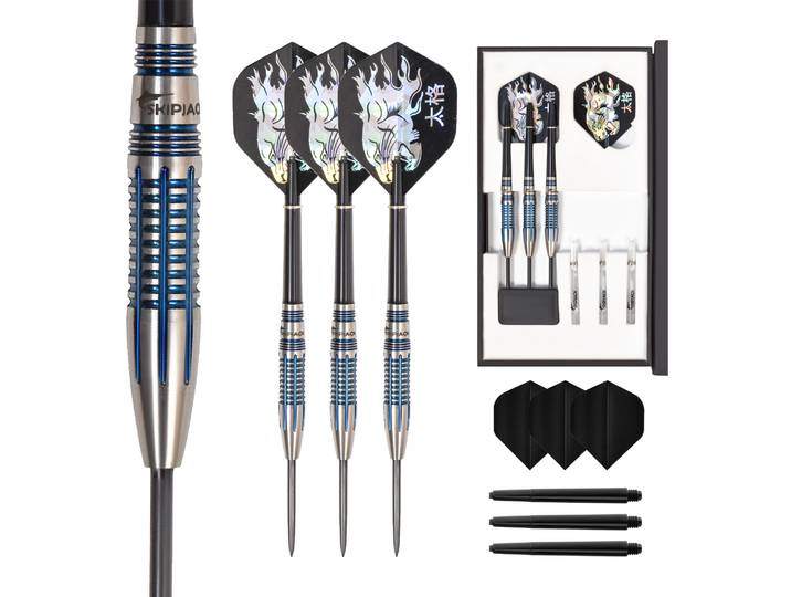 Offre limitée : Fléchettes de qualité supérieure avec pointe en métal, fléchettes en tungstène noires, fléchettes professionnelles, 24 grammes, pour les matchs de pub