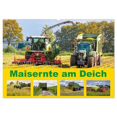 Maisernte am Deich (Wandkalender 2027 DIN A2 quer), CALVENDO Monatskalender