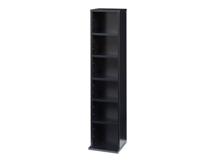 [en.casa] Cd-Regal Tynset, Schwarz, 20x90x20 cm, Wohnzimmer, TV Möbel, CD-Regale