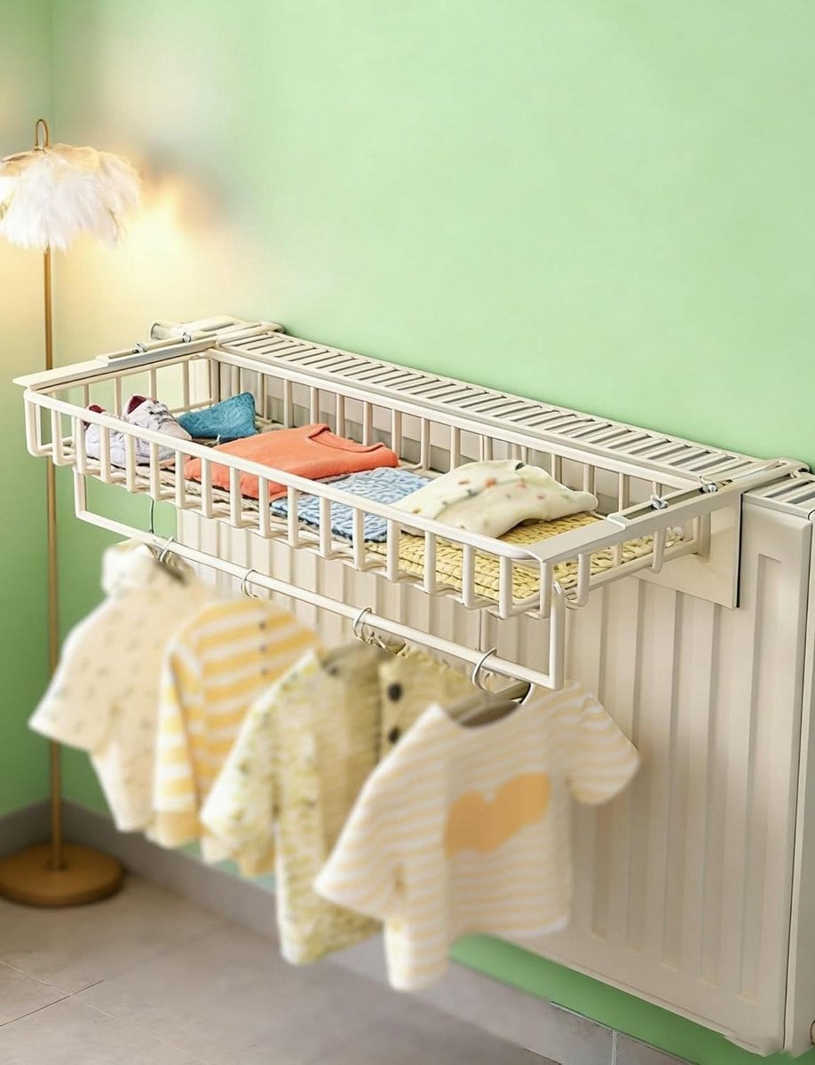 Radiator wasrek Naturel - Ophangrek voor het drogen van kleding - 60 cm