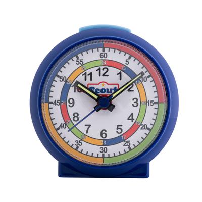 Kinderwecker SCOUT "LearnTheTime", blau (dunkelblau), Wecker, Kinder, Lernwecker, Geschenkidee, Mädchen, Jungen, Kinderzimmer, Schulanfang
