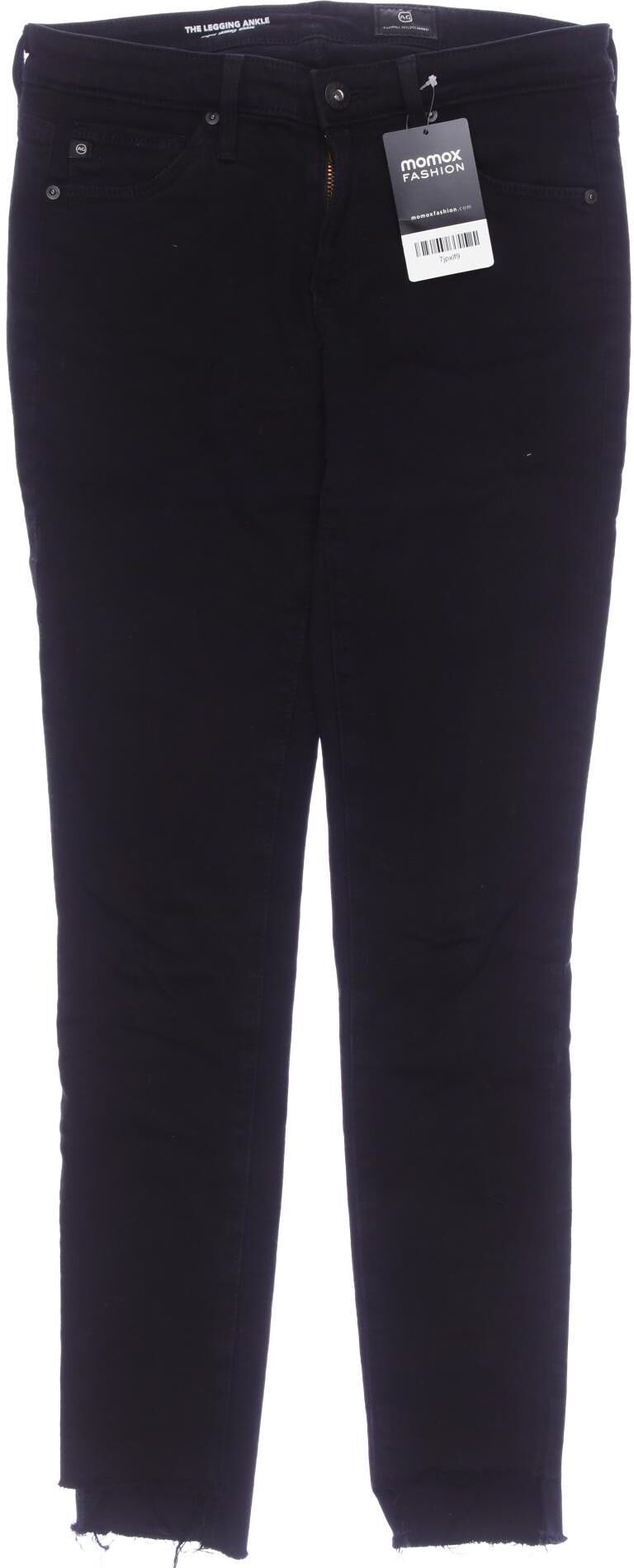 AG Adriano Goldschmied Damen Jeans, Schwarz, Gr. W24, Baumwolle / Elasthan - Second Hand