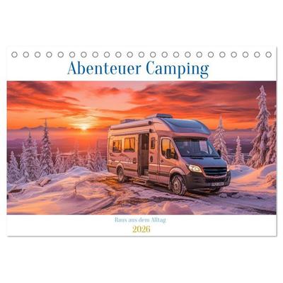 Abenteuer Camping (Tischkalender 2026 DIN A5 quer), CALVENDO Monatskalender