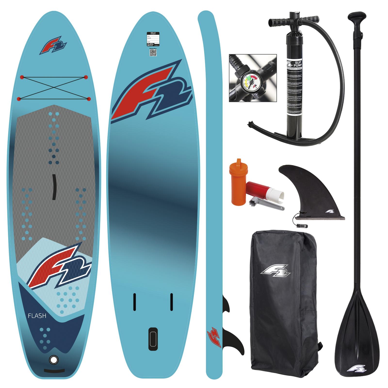 F2 Stand Up Paddle Board Flash Leucht SUP 320cm 10,5 Blau