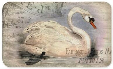 "Stupell Vintage French Birds Printed Anti-Fatigue Floor Mat, 30""x18"""