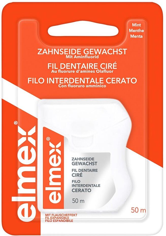 Elmex Zahnseide gewachst mit Aminfluorid 50M
