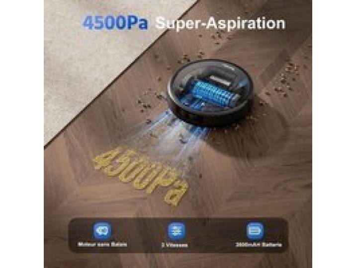 Aspirateur laveur 120min Sans fil WiFi APP 2600mAh