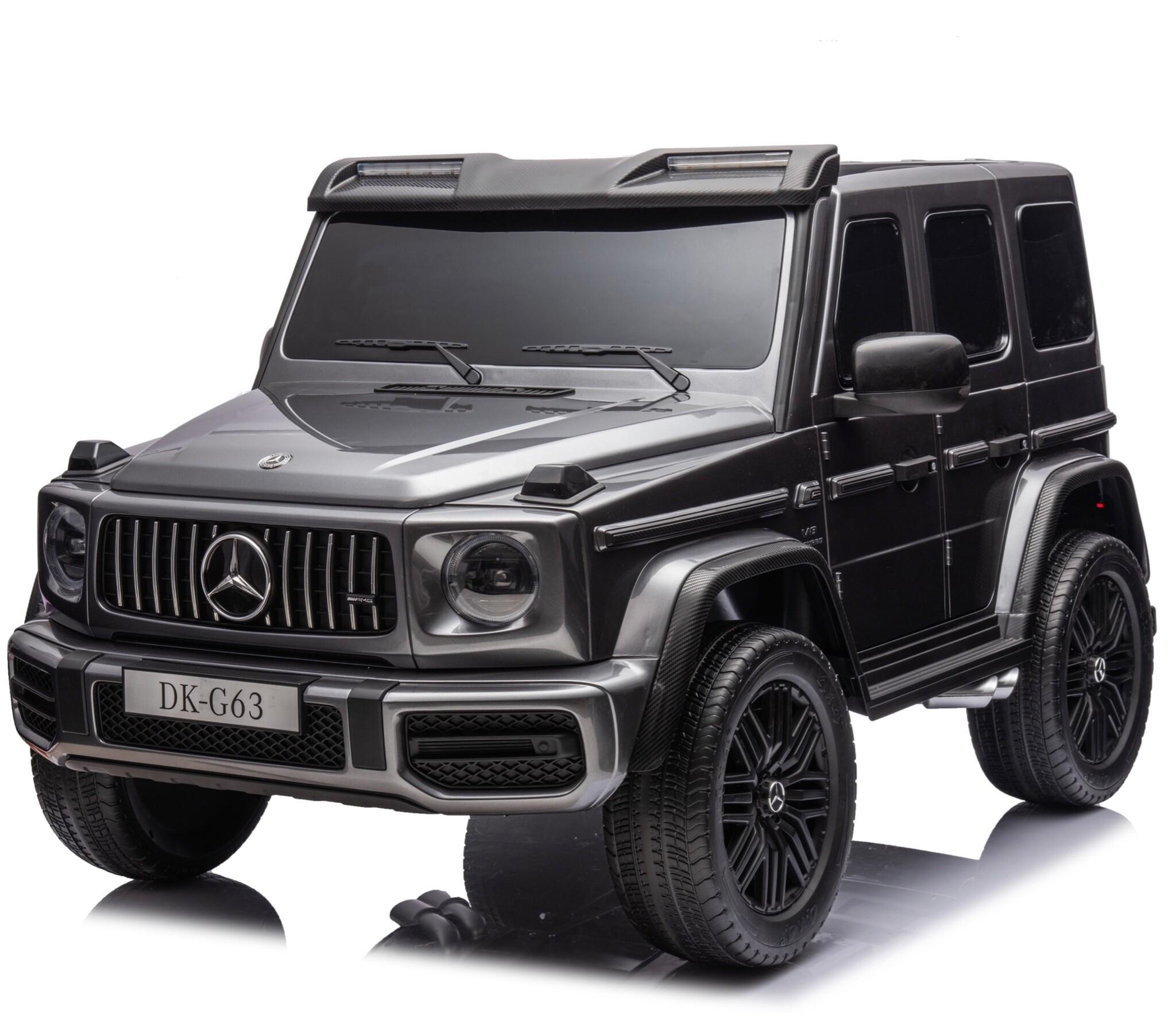 Mercedes G63 XXL - Kinder Elektroauto - 24V - mit Fernbedienung - 4x4 - Ledersitz - Gummireifen - Grau