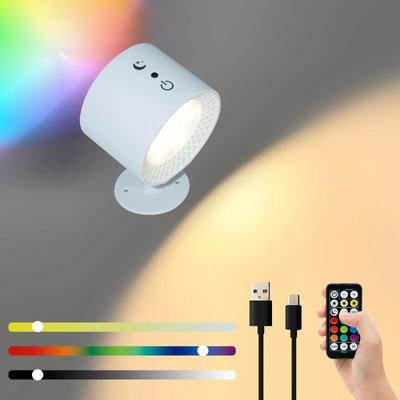 Uplift Picks Rechargeable RGB Wall Lamp With Remote And Touch Control white (nbd)