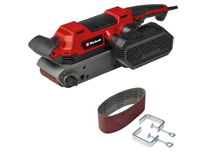 Einhell Ponceuse à bande TE-BS 850 E 850 W vitesse bande 400 m/min 533x75 mm bac poussière réglage fin bande utilisation stationnaire