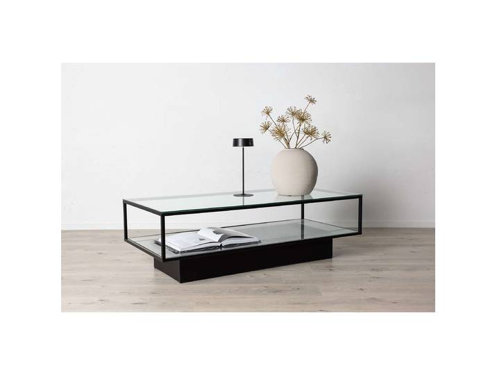 Table basse Maglehem 130 x 38 x 60cm Noir/Noir
