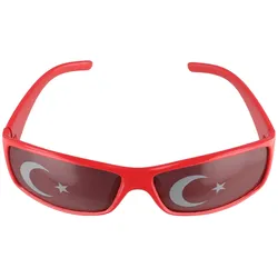 Fanbrille rot im Türkei Fandesign mit Türkei Schriftzug