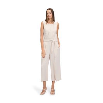 Overall BETTY & CO "Damen ohne Arm", Damen, Gr. 38, Normalgrößen, grau, Obermaterial: 100% Polyester. Futter: 100% Polyester, tailliert, Rundhals, Overalls Overall, Falten