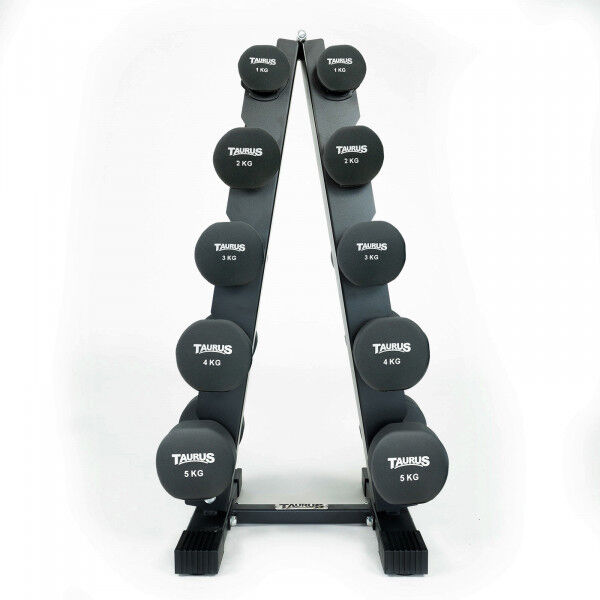 Taurus Neoprene Studio Dumbbells Taurus Neoprene Dumbbells - 5 Pair Set with...