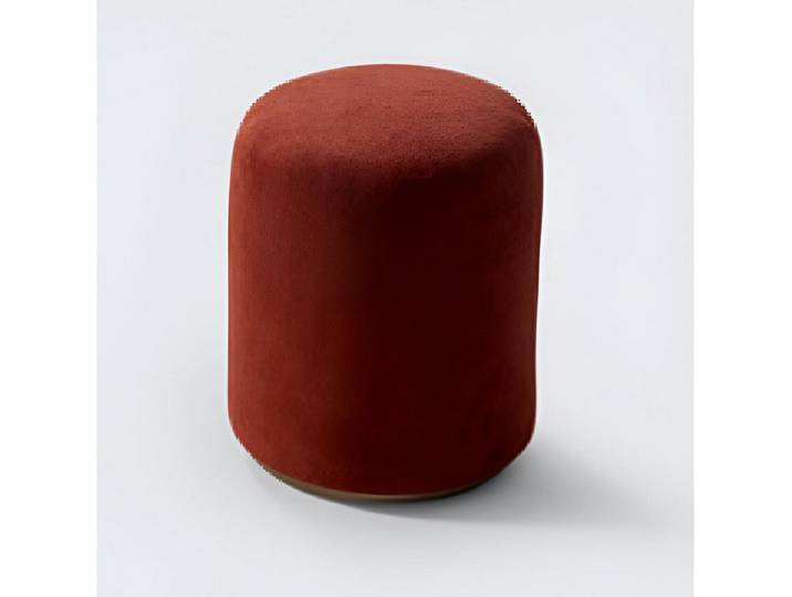 Xlmoebel Polsterhocker Designer Roter Sitzhocker Exklusiver Textilhocker, Made in Europa
