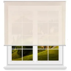 WellHome - Lichtdurchlässiges Polyester-Rollo 180 x 130 cm (Breite x Höhe) Leinenfarbe
