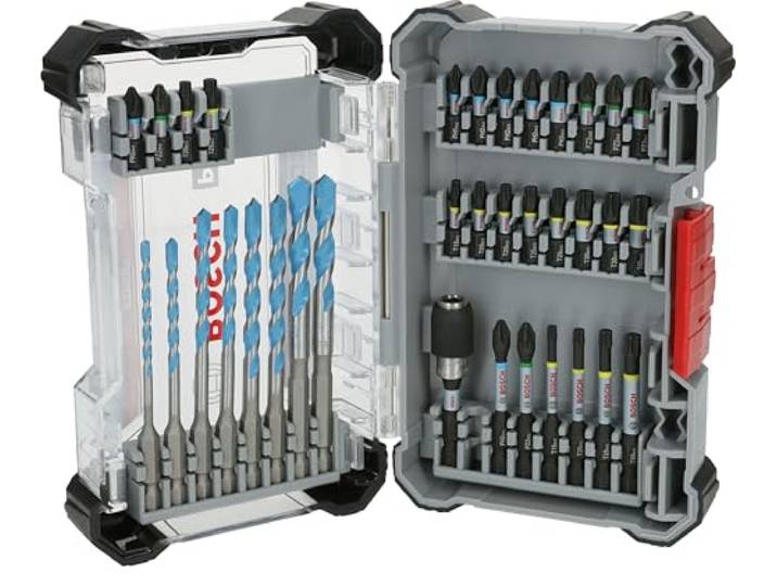 Bosch Foret\, 2608522518\, 35 piezas. Incluye para Hormigón\, Baldosas de cerámica blanda\, 200 x 107 mm\, Accesorios Atornillador\, Taladro/atornilladores perforadores