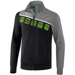 erima 5-C Polyesterjacke black/greymelange/white 116