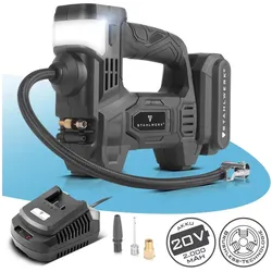 Stahlwerk, Kompressor, Akku Druckluftkompressor – 72 Watt Leistung und 2000 mAh Akku (10.30 Bar)