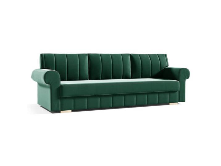 Sepro Meble Sofa Grün Ines Mit Steppnähten, 237x90x85 cm, Wohnzimmer, Sofas & Couches, Sofas