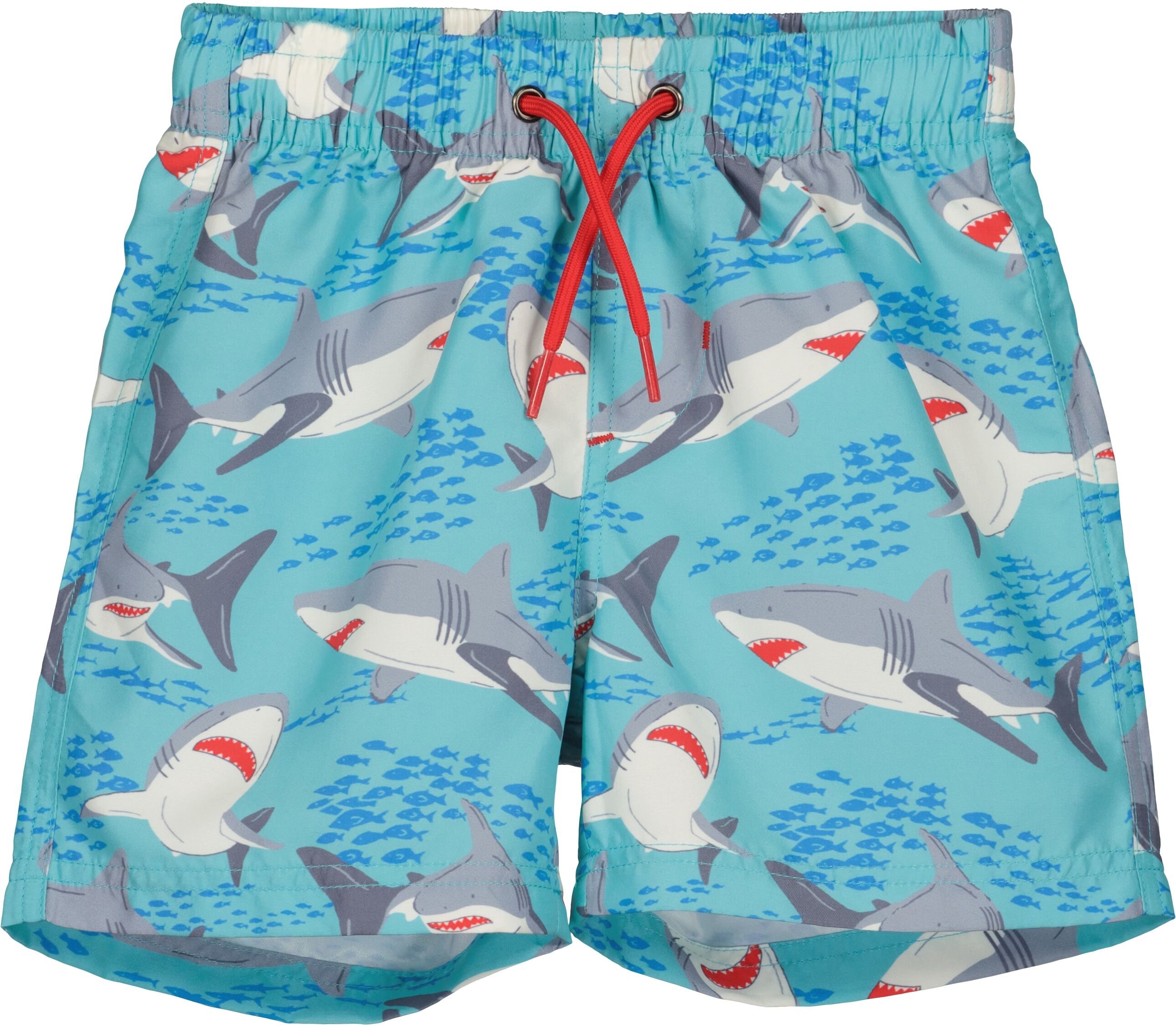 Badeshorts BLUE SEVEN, Mädchen, Gr. 92 (98), N-Gr, blau (cyan), Web, Polyester, bedruckt, Badehosen Badeshorts, Sport- / Beach-Bermudas cyan 92 (98), N-Gr